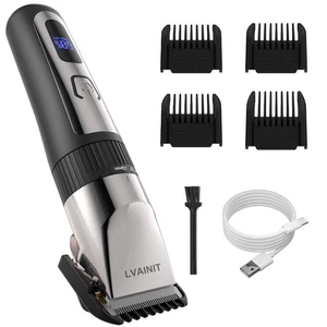 Hair Clippers for Men, Cordless LCD Rechargeable Hair Trimmer Beard Trimmer f... - Foto 1 di 8