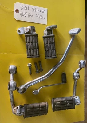 1981 Yamaha Virago XV920 XV 920 OEM FOOT PEGS (Front and Back). SHIFT and BRAKE - Image 1 of 4