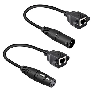 2X(1 Paio XLR 3Pin a RJ45 Femmina Adattatore RJ45 a XLR Connettore Prolunga3869 - Foto 1 di 10