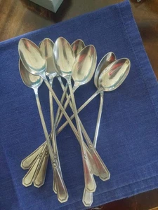 Set Of 9 WmRodgers A1 Silver Plated Ice Tea Spoons - Picture 1 of 5