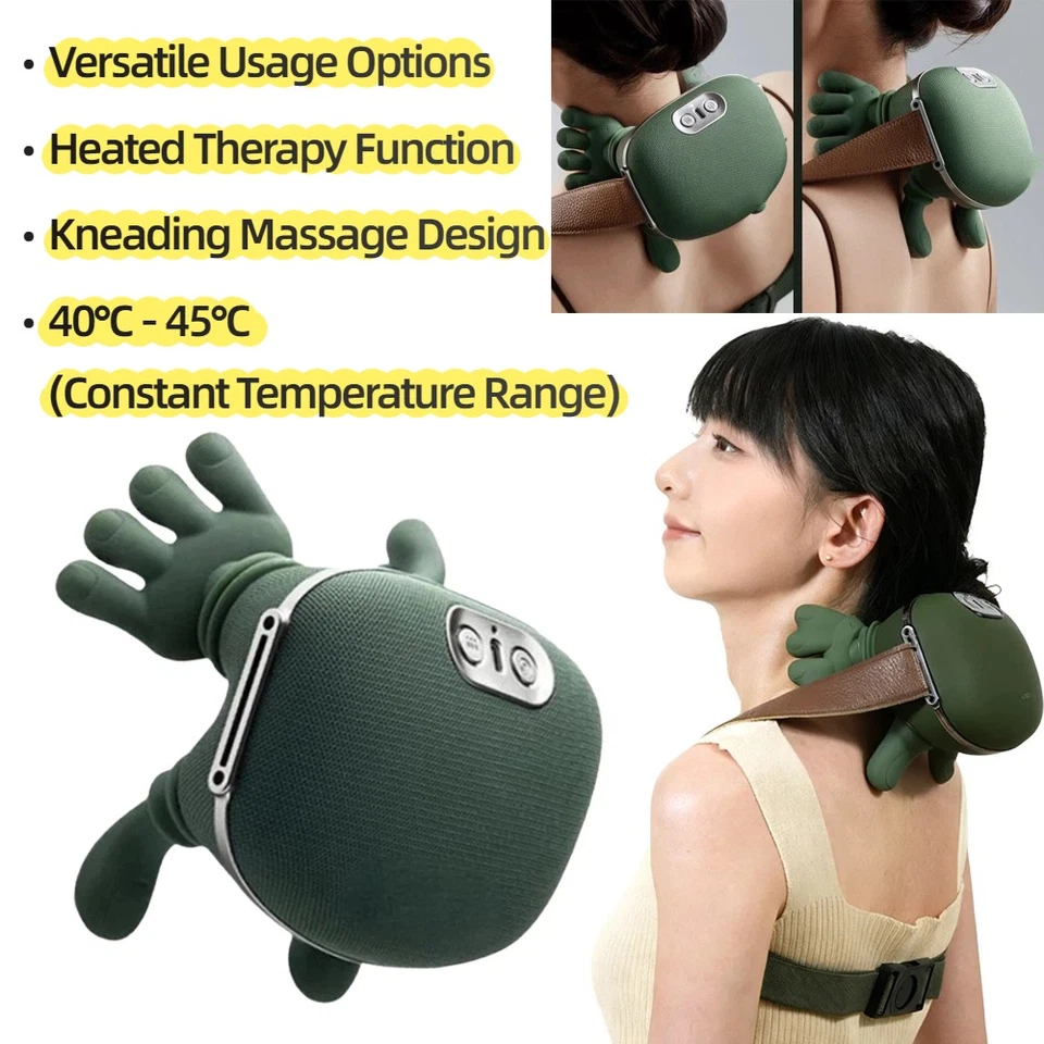 Electric Neck Shoulder Massager, Heated Kneading Back Massager for Muscle Relief - image 1 of 1