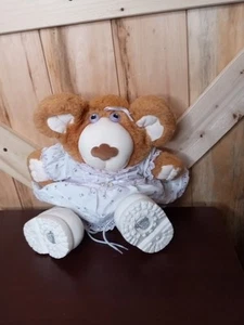 Oso de peluche suave vintage Furskins multicolor lila Claire Xavier Roberts - Imagen 1 de 5