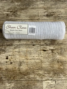 Metallic Deco Mesh 26cmX 10 Yards (9m Approx)Wreath Making UK seller - Picture 1 of 4