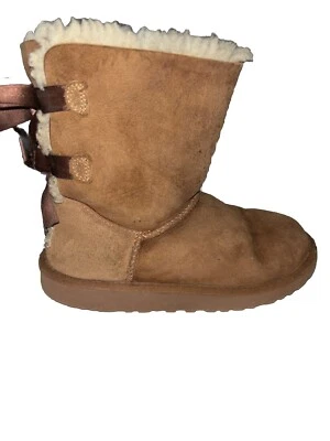 UGG Australia Bailey Bow II Water-Resistant Boots, Chestnut BIG KID Size 3 - Image 1 of 4