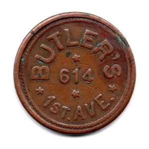 BUTLER’S • SALOON • GOOD FOR 5¢ IN TRADE • SEATTLE, WASHINGTON, WA. • TC-33314 - Picture 1 of 2