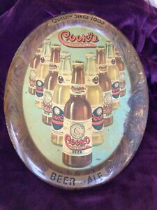 Cooks Goldblume Beer and Ale"Quality Since 1853" Oval Beer Tray/sign