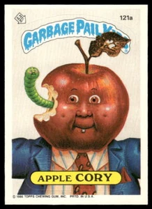 1986 Topps Garbage Pail Kids Serie 3 #121a Apple Cory con derechos de autor casi nuevo+ - Imagen 1 de 2