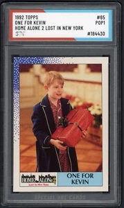 1992 TOPPS ONE FOR KEVIN HOME ALONE 2 LOST IN NY #65 SOC POP1 AUTHENTICATED - Picture 1 of 2