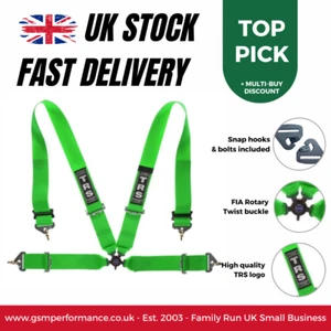 TRS Magnum 4 Point FIA 3 inch Straps, Track/Rally/Race/Motorsport Harness Belt - Picture 1 of 2