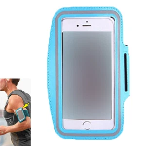 Blue Arm bag phone Bag Sport Gym Jogging Running 6.5" x 3.7" Fits 4s 5s 6s se 6+ - Photo 1 sur 3