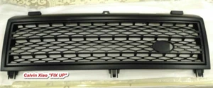 MIT MATT BLACK FRONT GRILLE FOR RANGE ROVER L322 G203 G204 G205 2003-2005 - Picture 1 of 3