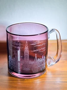 Vintage Wedgwood Glass Purple Amethyst Tankard Mug Hand Blown Glass Mug England - Picture 1 of 7