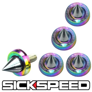 5 PC NEO CHROME SPIKED WASHER/BOLT FENDER/BUMPER ENGINE DRESS UP KIT P6 - Bild 1 von 1