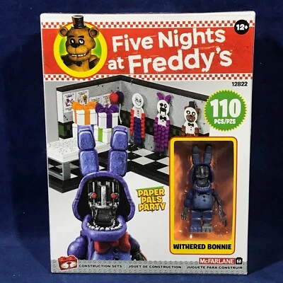 PAPER PALS PARTY w WITHERED BONNIE Set - FIVE NIGHTS AT FREDDY'S McFarlane 12822 - Image 1 of 4