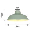 Big Size 14'' Easy Fit Metal Kitchen Dining Restaurant Shop Lampshade  In Grey