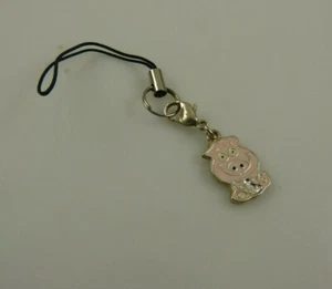 pink pig cell phone  charm or purse strap finding - Picture 1 of 6
