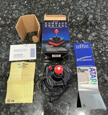 Wico Command Control “Bat” Red Joystick Atari Commodore With Box And Extras! - Image 1 of 4