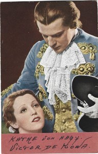 Kathe Von Nagy and Victor de Kona German Film Stars photo card