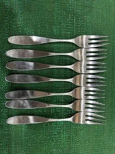 7 Lauffer DESIGN 2 JAPAN Salad Forks Stainless Flatware - Picture 1 of 5