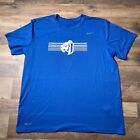 Nike T-Shirt Men's Size XL Blue Athletic Training Fitness Running Soccer 1446