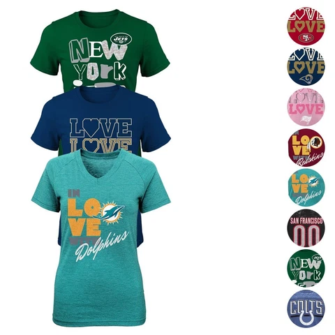 NFL Outerstuff Various Team Graphic T-Shirt Collection Girls Youth Size (S-XL) Cover
