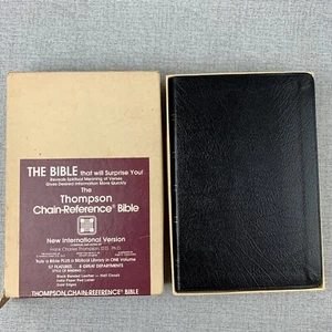 NIV Thompson Chain Reference Bible Red Letter Bonded Leather Kirkbride 1983 - Imagen 1 de 18