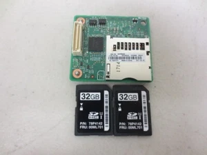 IBM Lenovo x240 M5 Lecteur de Carte Flash Adaptateur multimédia SD 00YK624 avec 2* 32 Go Carte SD - Photo 1/4