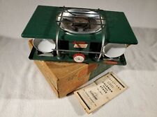 Vintage 1950er Jahre Coleman Picknickherd Modell 5402 Coleman grün mit Box SCHÖN 