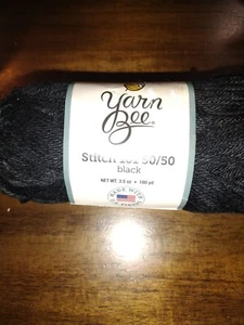 Yarn Bee Stitch 101 50/50 Black - Picture 1 of 1