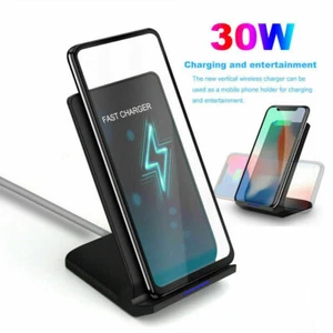 30W  Fast Wireless Charger Charging Stand For Apple iPhone 13 Pro Max 12 11 XS - Picture 1 of 16