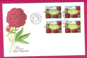 ALAND 2007 FDC - FRAMA LABELS (Flowers) - Handstamped - Picture 1 of 1
