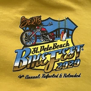 Camiseta Bert’s Barracuda Harley Davidson St. Pete Beach 2020 amarilla para hombre 2XL - Imagen 1 de 6