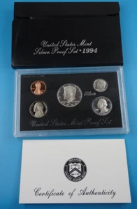 1994-S US Mint Silver Proof Set 5 Coin Set OGP Original Government Packaging - Picture 1 of 5