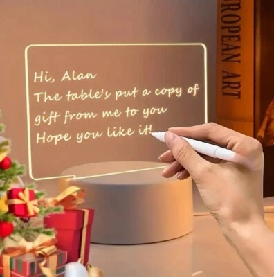 LED Note Board with Pen, Acrylic Dry Erase Board with Pen for Home Office - Image 1 of 4