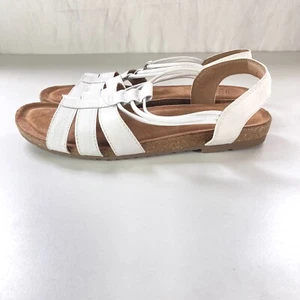 Earth Origins Sandal Womens 10 Laney Padded Slingback Casual Low Cork Wedge Shoe - Picture 1 of 15