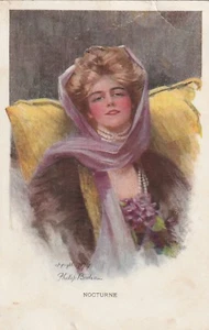 POSTAL FIRMADA POR ARTISTA GLAMOUR NOCTURNO PHILIP BOILEAU - Imagen 1 de 2
