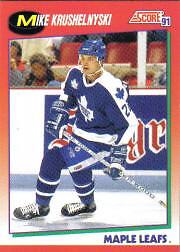 1991-92 (MAPLE LEAFS) Score Canadian English #33 Mike Krushelnyski