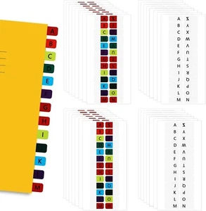 780 Pcs Colorful A-Z Alphabet Tabs Index Self-Adhesive Letter Tabs for Notebook - Picture 1 of 7