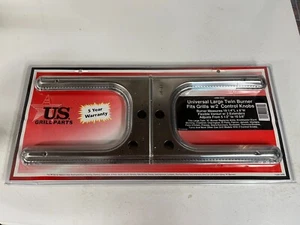 New US Grill Parts "H" Twin Stainless Steel Burner Kit USB-1022 19 1/4"L X 8"W - Picture 1 of 5