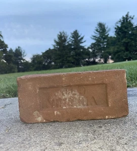 Rare Vintage Antique Red Clay Brick, Old Virginia Salvaged— 7.75” x 3.35” x 2” - Picture 1 of 10