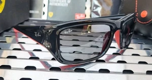 New Ray Ban RB4405M FERRARI Sunglasses Gloss Black w/ Grey Mirror Silver Gradnt. - Picture 1 of 14