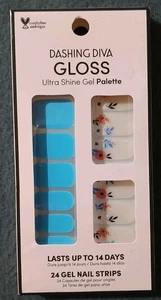 24ct Dashing Diva Gloss Ultra Shine Gel Nail Strips - MGS73 Waterscape ***NEW*** - Picture 1 of 3