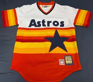 Men's M Houston Astros Nolan Ryan Throwback Majestic CoolBase - Picture 1 of 9