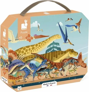 Janod 100-Piece Panoramic Dinosaur Puzzle | 1-Metre Long (6+) - Picture 1 of 1