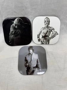 Vintage Star Wars Coasters, Set Of Three, Yoda, Luke, C-3PO - Picture 1 of 5