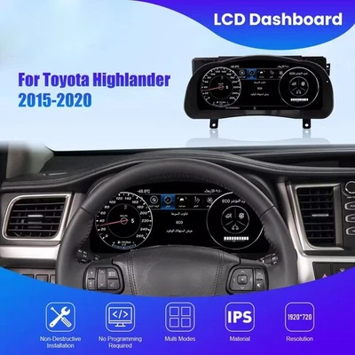 Panel de instrumentos LCD digital para Toyota Highlander 2015-2020 Foto 1 de 4