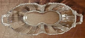 Vintage Fostoria Clear Glass Pickle Dish Sunray Pattern 12x5" - Picture 1 of 11