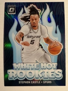 2024-25 Donruss Optic Stephon Castle Blue Prizm White Hot Rookies RC Spurs - Picture 1 of 2