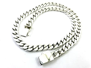 Schwere Taxco Mexikanische 925 Sterling Silber Kubaner/Panzerkette. 24" 61cm, 152 Gramm - Bild 1 von 13