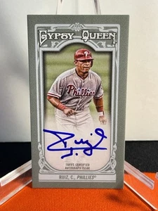 2013 Topps Gypsy Queen Carlos Ruiz Mini Auto /10 Autograph SP Phillies - Picture 1 of 2